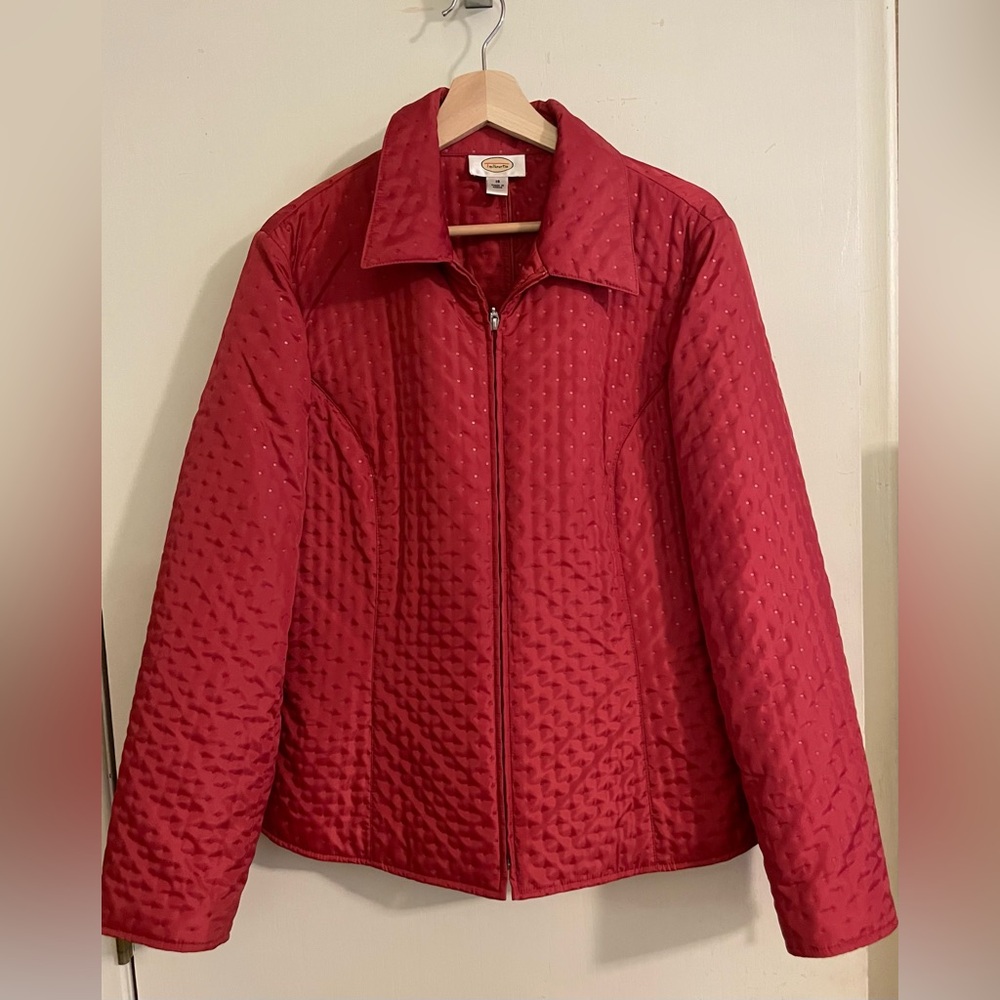Talbot’s Red Quilted Jacket Sz 16